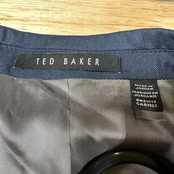Ted Baker NWT Endurance Jarrow CT Navy Men's Size 42L Blazer 100% Wool 2 Button